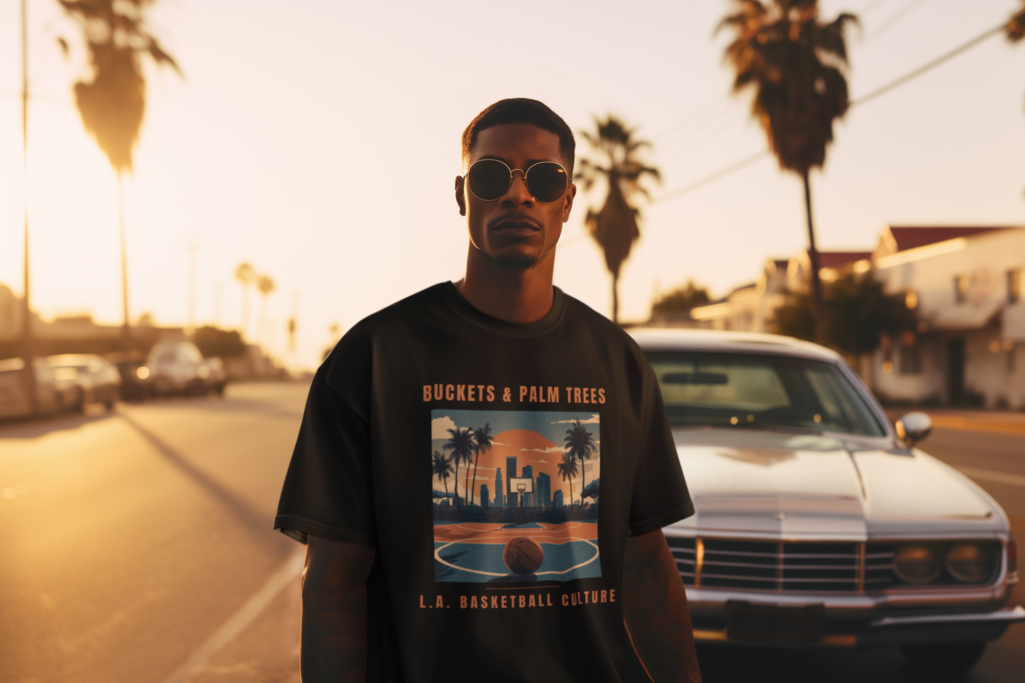 Buckets & Palm Tree's T-Shirt